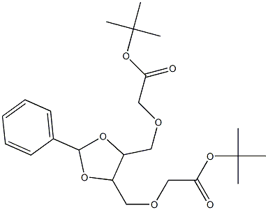 tert-butyl ({5-[(2-tert-butoxy-2-oxoethoxy)methyl]-2-phenyl-1,3-dioxolan-4-yl}methoxy)acetate Struktur