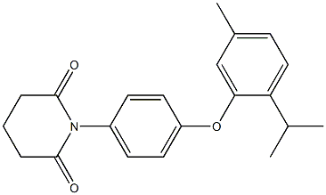 1-[4-(2-isopropyl-5-methylphenoxy)phenyl]-2,6-piperidinedione Struktur