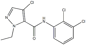 4-chloro-N-(2,3-dichlorophenyl)-1-ethyl-1H-pyrazole-5-carboxamide Struktur