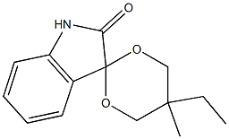 1,3-dihydro-5'-ethyl-5'-methylspiro[2H-indole-3,2'-[1,3]-dioxane]-2-one Struktur