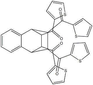 2-thienyl[10,11,12-tris(2-thienylcarbonyl)tricyclo[6.2.2.0~2,7~]dodeca-2,4,6-trien-9-yl]methanone Struktur