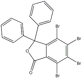 4,5,6,7-tetrabromo-3,3-diphenyl-2-benzofuran-1(3H)-one Struktur