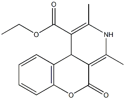 ethyl 2,4-dimethyl-5-oxo-3,10b-dihydro-5H-chromeno[3,4-c]pyridine-1-carboxylate Struktur