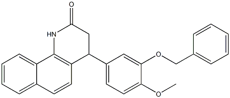 4-[3-(benzyloxy)-4-methoxyphenyl]-3,4-dihydrobenzo[h]quinolin-2(1H)-one Struktur