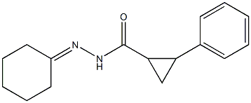 N'-cyclohexylidene-2-phenylcyclopropanecarbohydrazide Struktur