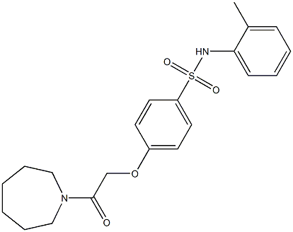 4-[2-(1-azepanyl)-2-oxoethoxy]-N-(2-methylphenyl)benzenesulfonamide Struktur