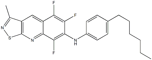 N-(4-hexylphenyl)-N-(5,6,8-trifluoro-3-methylisothiazolo[5,4-b]quinolin-7-yl)amine Struktur