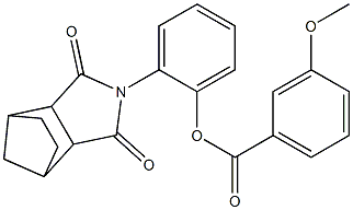 2-(3,5-dioxo-4-azatricyclo[5.2.1.0~2,6~]dec-4-yl)phenyl 3-methoxybenzoate Struktur