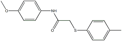 N-(4-methoxyphenyl)-2-[(4-methylphenyl)sulfanyl]acetamide Struktur