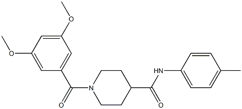 1-(3,5-dimethoxybenzoyl)-N-(4-methylphenyl)piperidine-4-carboxamide Struktur