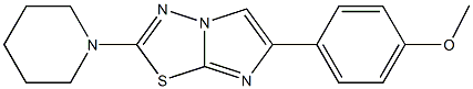 6-(4-methoxyphenyl)-2-(1-piperidinyl)imidazo[2,1-b][1,3,4]thiadiazole Struktur