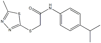 N-(4-isopropylphenyl)-2-[(5-methyl-1,3,4-thiadiazol-2-yl)sulfanyl]acetamide Struktur