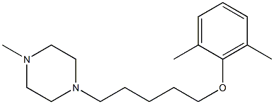 2,6-dimethylphenyl 5-(4-methyl-1-piperazinyl)pentyl ether Struktur