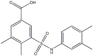 3-[(3,4-dimethylanilino)sulfonyl]-4,5-dimethylbenzoic acid Struktur