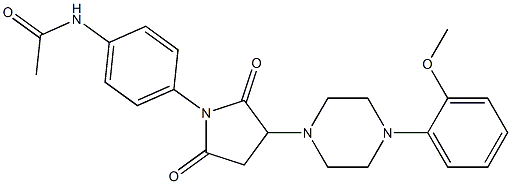 N-(4-{3-[4-(2-methoxyphenyl)-1-piperazinyl]-2,5-dioxo-1-pyrrolidinyl}phenyl)acetamide Struktur