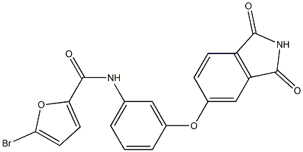 5-bromo-N-{3-[(1,3-dioxo-2,3-dihydro-1H-isoindol-5-yl)oxy]phenyl}-2-furamide Struktur