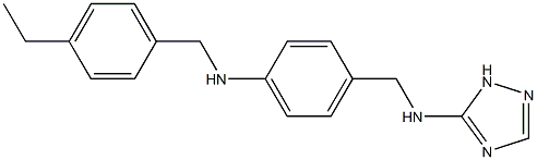 N-(4-ethylbenzyl)-N-{4-[(1H-1,2,4-triazol-5-ylamino)methyl]phenyl}amine Struktur