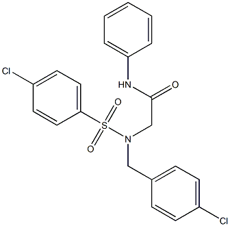 2-{(4-chlorobenzyl)[(4-chlorophenyl)sulfonyl]amino}-N-phenylacetamide Struktur