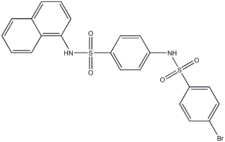 4-{[(4-bromophenyl)sulfonyl]amino}-N-(1-naphthyl)benzenesulfonamide Struktur