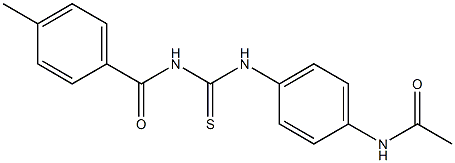 N-[4-({[(4-methylbenzoyl)amino]carbothioyl}amino)phenyl]acetamide Struktur