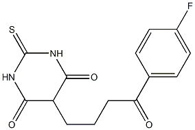 5-[4-(4-fluorophenyl)-4-oxobutyl]-2-thioxodihydro-4,6(1H,5H)-pyrimidinedione Struktur