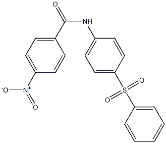 4-nitro-N-[4-(phenylsulfonyl)phenyl]benzamide Struktur