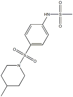 N-{4-[(4-methyl-1-piperidinyl)sulfonyl]phenyl}methanesulfonamide Struktur