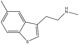 N-methyl-2-(5-methyl-1-benzothien-3-yl)ethanamine Struktur