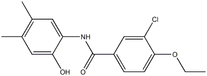 3-chloro-4-ethoxy-N-(2-hydroxy-4,5-dimethylphenyl)benzamide Struktur