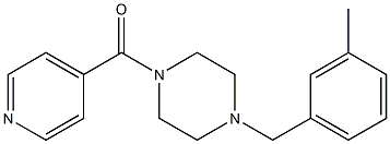 1-isonicotinoyl-4-(3-methylbenzyl)piperazine Struktur