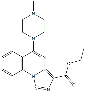 ethyl 5-(4-methyl-1-piperazinyl)[1,2,3]triazolo[1,5-a]quinazoline-3-carboxylate Struktur