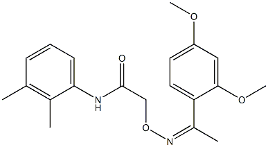 2-({[1-(2,4-dimethoxyphenyl)ethylidene]amino}oxy)-N-(2,3-dimethylphenyl)acetamide Struktur