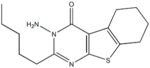 3-amino-2-pentyl-5,6,7,8-tetrahydro[1]benzothieno[2,3-d]pyrimidin-4(3H)-one Struktur