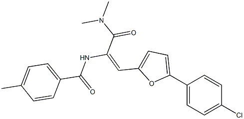 N-{2-[5-(4-chlorophenyl)-2-furyl]-1-[(dimethylamino)carbonyl]vinyl}-4-methylbenzamide Struktur