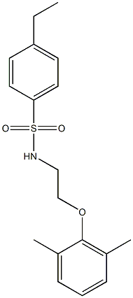 N-[2-(2,6-dimethylphenoxy)ethyl]-4-ethylbenzenesulfonamide Struktur