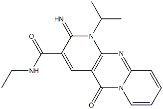 N-ethyl-2-imino-1-isopropyl-5-oxo-1,5-dihydro-2H-dipyrido[1,2-a:2,3-d]pyrimidine-3-carboxamide Struktur