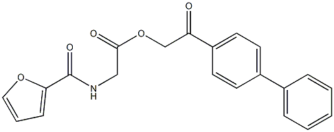 2-[1,1'-biphenyl]-4-yl-2-oxoethyl (2-furoylamino)acetate Struktur