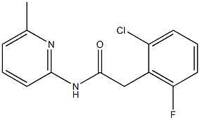 2-(2-chloro-6-fluorophenyl)-N-(6-methyl-2-pyridinyl)acetamide Struktur