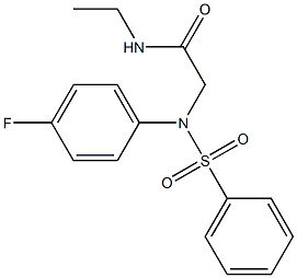 N-ethyl-2-[4-fluoro(phenylsulfonyl)anilino]acetamide Struktur