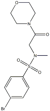 4-bromo-N-methyl-N-[2-(4-morpholinyl)-2-oxoethyl]benzenesulfonamide Struktur