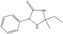 5-ethyl-5-methyl-2-phenyl-1,2,4-triazolidine-3-thione Struktur