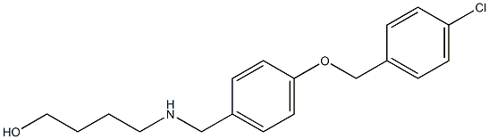 4-({4-[(4-chlorobenzyl)oxy]benzyl}amino)-1-butanol Struktur