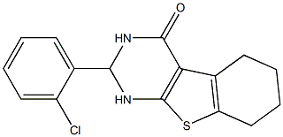 2-(2-chlorophenyl)-2,3,5,6,7,8-hexahydro[1]benzothieno[2,3-d]pyrimidin-4(1H)-one Struktur