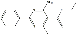 ethyl 4-amino-6-methyl-2-phenyl-5-pyrimidinecarboxylate Struktur