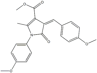 methyl 4-(4-methoxybenzylidene)-1-(4-methoxyphenyl)-2-methyl-5-oxo-4,5-dihydro-1H-pyrrole-3-carboxylate Struktur