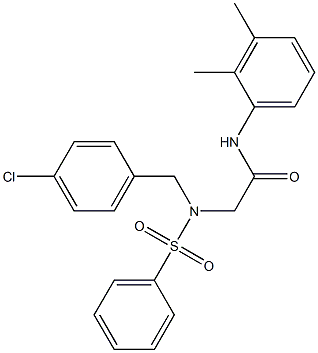 2-[[(4-chlorophenyl)methyl](phenylsulfonyl)amino]-N-(2,3-dimethylphenyl)acetamide Struktur