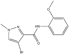 4-bromo-N-(2-methoxyphenyl)-1-methyl-1H-pyrazole-3-carboxamide Struktur