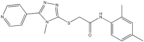 N-(2,4-dimethylphenyl)-2-{[4-methyl-5-(4-pyridinyl)-4H-1,2,4-triazol-3-yl]sulfanyl}acetamide Struktur