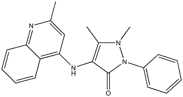 1,5-dimethyl-4-[(2-methyl-4-quinolinyl)amino]-2-phenyl-1,2-dihydro-3H-pyrazol-3-one Struktur