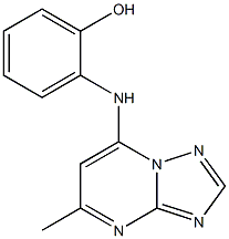 2-[(5-methyl[1,2,4]triazolo[1,5-a]pyrimidin-7-yl)amino]phenol Struktur